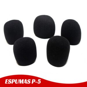 Espuma Para Micrófono Negra x5 Pcs